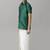 Green plain silk blend shirt with dhoti - boys-shirts