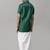 Green plain silk blend shirt with dhoti - boys-shirts