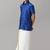 Blue silk blend shirt - shirt set - boys-shirts