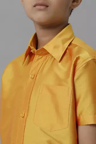 Yellow polyester shirt - boys-shirts
