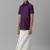 Violet silk blend shirt - shirt with dhoti - boys shirts