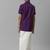Violet silk blend shirt - shirt with dhoti - boys shirts