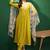 embroidered a-line kurta set with trouser & dupatta