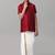 Red plain silk blend shirt - boys-shirts