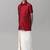 Red plain silk blend shirt - boys-shirts