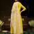embroidered v-neck kurta & trousers with dupatta