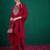 zari & sequence embroidered  round neck kurta with trousers & dupatta