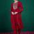 floral embroidered sequinned kurta with trousers & dupatta
