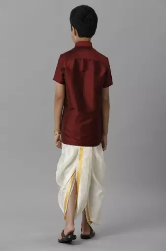 Maroon shirt - polyester - shirt - boys shirts