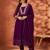 women embroidered  v-neck kurta with trousers & dupatta