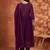 women embroidered  v-neck kurta with trousers & dupatta