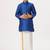 Blue silk blend kurta veshti - boys dhoti kurta