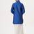 Blue silk blend kurta veshti - boys dhoti kurta