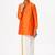 Orange zari silk blend kurta with veshti dhoti - boys dhoti-kurta