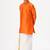 Orange zari silk blend kurta with veshti dhoti - boys dhoti-kurta