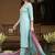 yoke design poly chiffon round neck kurta & trousers with dupatta