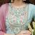 yoke design poly chiffon round neck kurta & trousers with dupatta