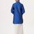 Blue silk blend kurta veshti set - boys