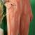 peach floral embroidered a-line kurta with trouser & dupatta