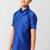 Blue solid cotton short sleeve shirt - boys
