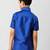 Blue solid cotton short sleeve shirt - boys