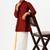 Maroon silk blend kurta with jari dhoti set