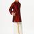 Maroon silk blend kurta with jari dhoti set