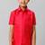 Pink plain cotton short sleeve shirt with chest pocket - boys shirts
