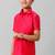 Pink plain cotton short sleeve shirt with chest pocket - boys shirts