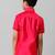 Pink plain cotton short sleeve shirt with chest pocket - boys shirts