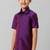 Violet plain cotton regular fit boys shirts