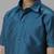 Blue silk blend shirt short sleeve - boys-shirts