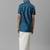 Blue silk blend shirt short sleeve - boys-shirts