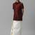 Maroon silk blend shirt