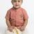 Peach embroidered cotton blend shirt - boys-shirts