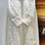 Off white colour mal chanderi mirror work kurta palazzo set with organza dupatta