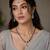Purple color necklace set with earrings & maang tikka | agate stone | rhodium plated