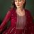 embroidered sequence plated anarkali kurta & palazzo with dupatta