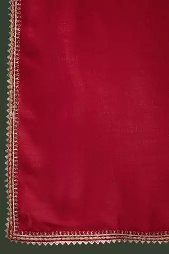 embroidered straight kurta with trousers and dupatta