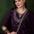 purple floral embroidered zari kurta with trousers & dupatta
