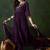 purple floral embroidered zari kurta with trousers & dupatta