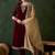 floral embroidered sequinned velvet kurta with trouser & dupatta