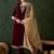 women zari sequence embroidered straight velvet kurta trousers with dupatta