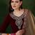 women zari sequence embroidered straight velvet kurta trousers with dupatta