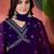 solid floral embroidered a-line pleated empire kurta & trousers with dupatta