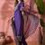 purple floral embroidered round neck straight kurta with trouser and dupatta