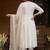 embroidered round neck kurta & trousers with dupatta