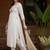 embroidered round neck kurta & trousers with dupatta