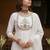 embroidered round neck kurta & trousers with dupatta