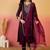 floral zari embroidered notch neck straight kurta with trousers & dupatta